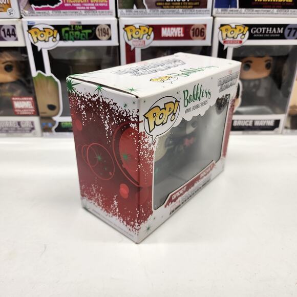 Funko Pop! Marvel Bobblers Groot/Rocket Collectors Corp Xmas Exclusive 2-Pack - Picture 6 of 9